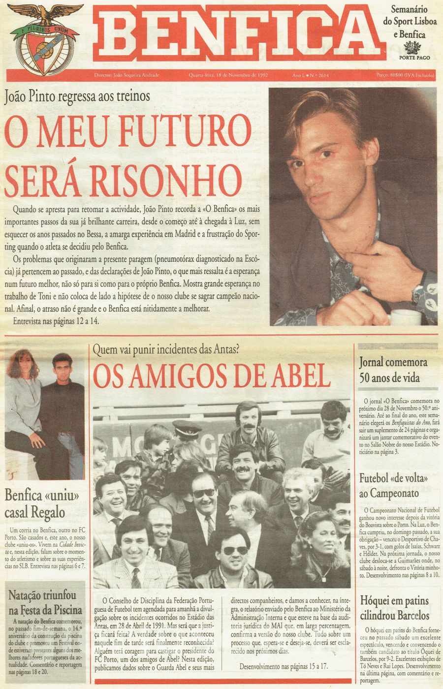 jornal o benfica 2614 1992-11-18